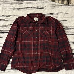 Ariat Burgundy and Black Flannel